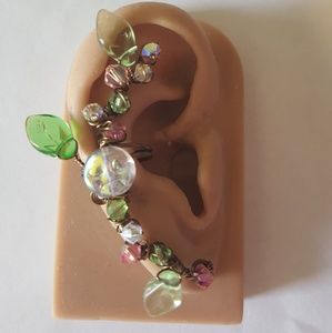 Moon Garden Earring Cuff Boho Swarovski Crystal's